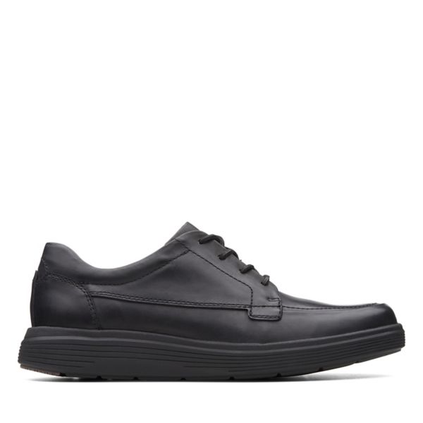 Clarks Mens Un Abode Ease Wide Fit Shoes Black | USA-147853